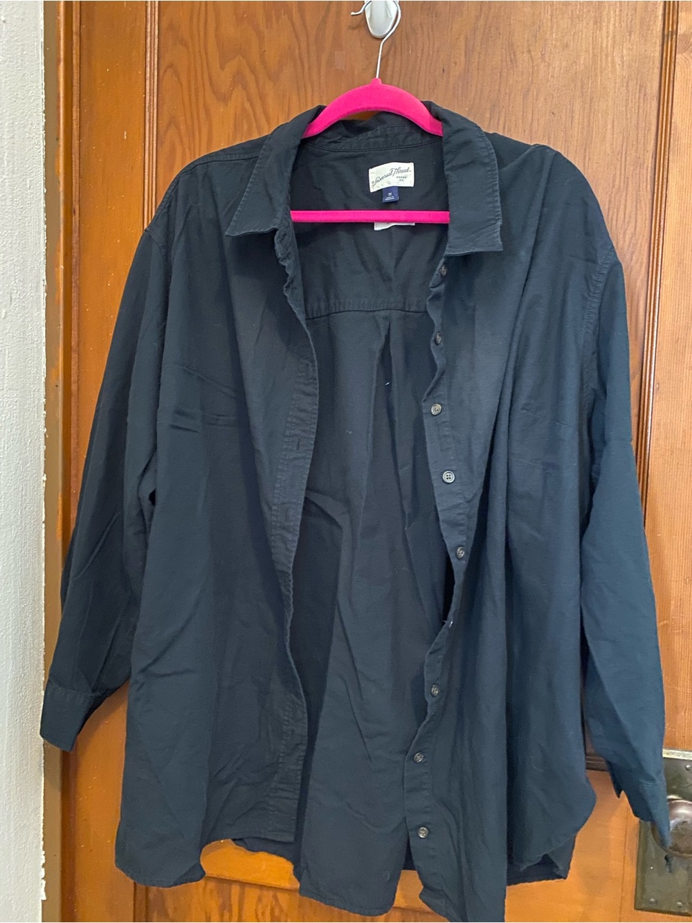 Universal Threads Oversized Fit Black Button Up